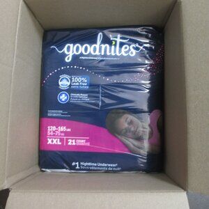 Goodnites Girls' Nighttime Underwear Size XXL 120-165 lbs 21 Count One Pack NEW